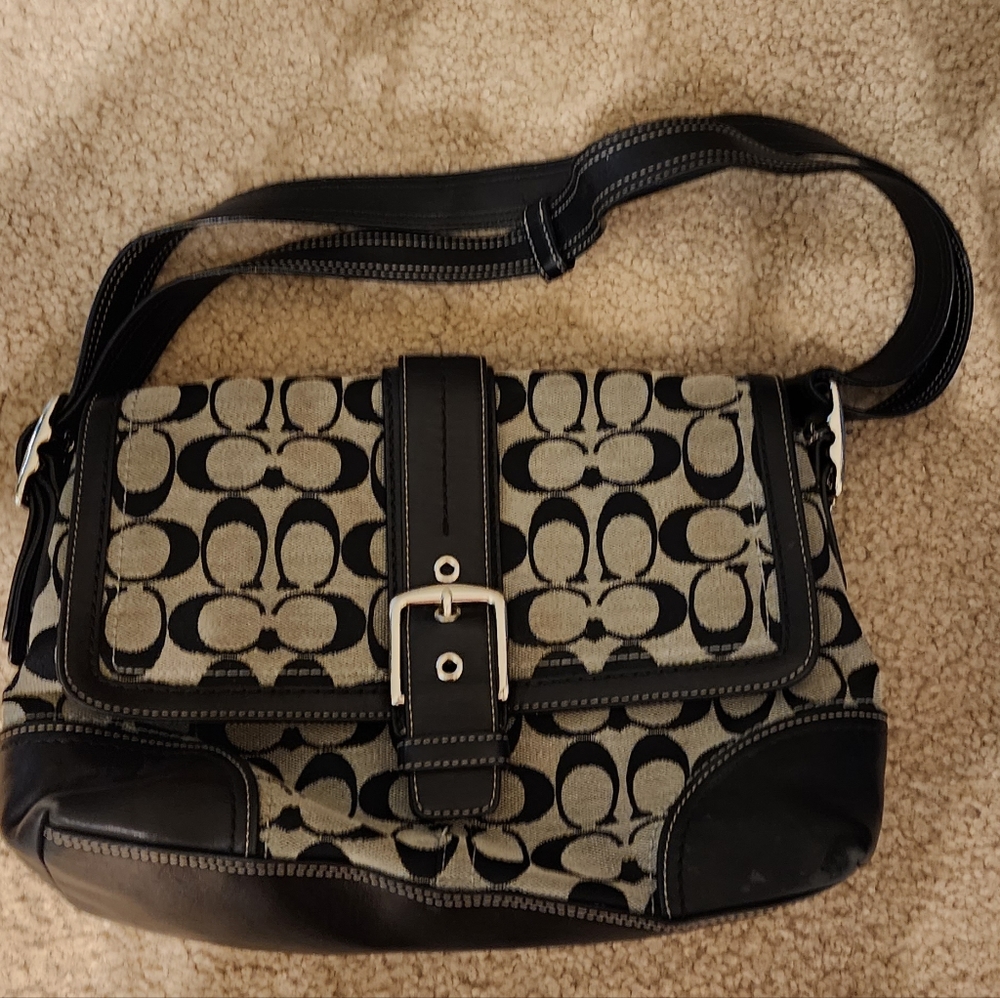 Authentic Coach canvas Hobo Purse